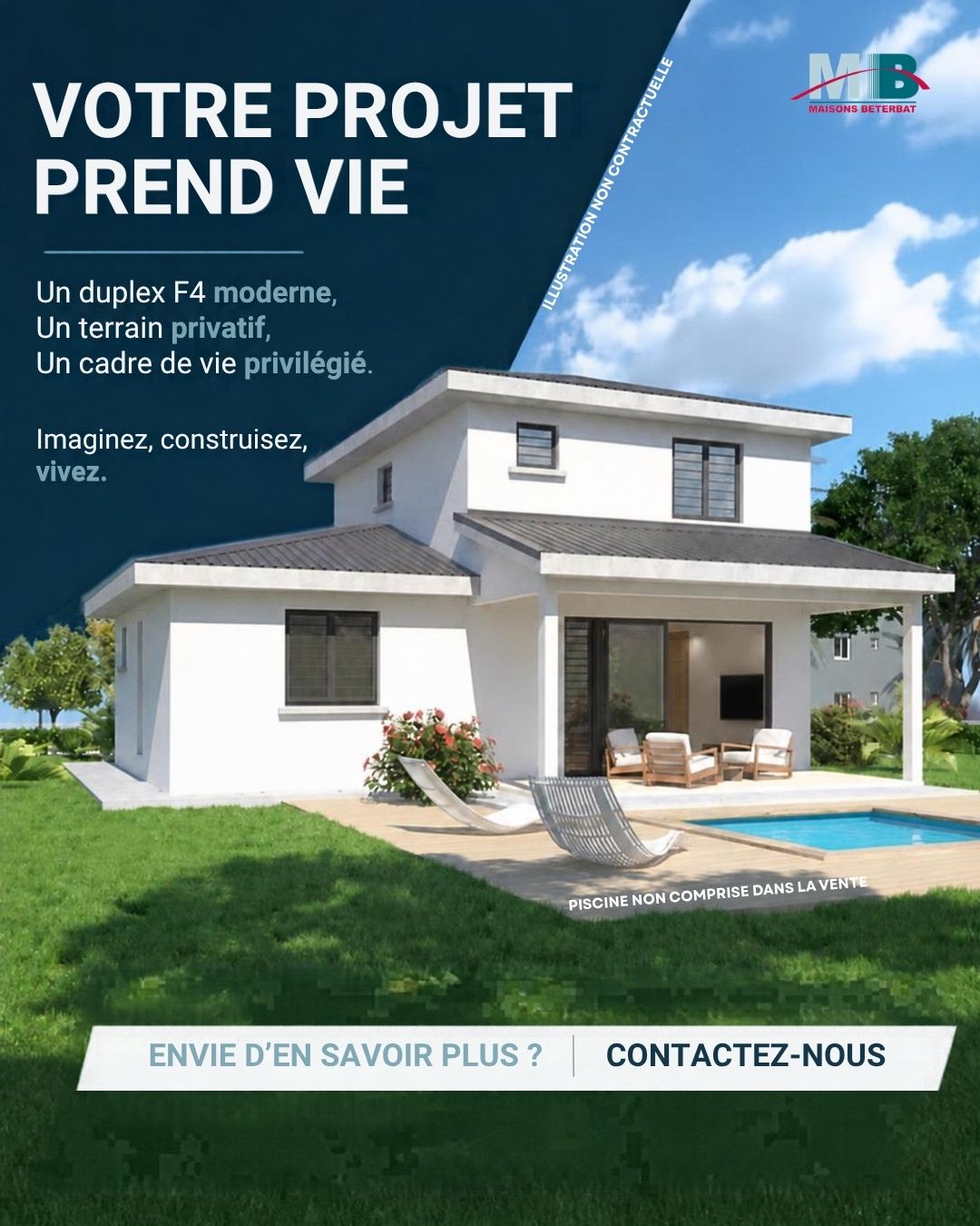 Duplex F4 à construire au Diamant
